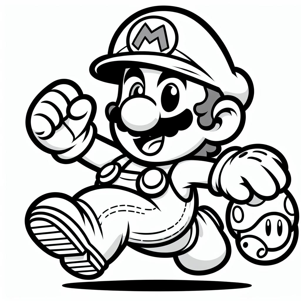 Desenho de Super Mario Bros para imprimir
