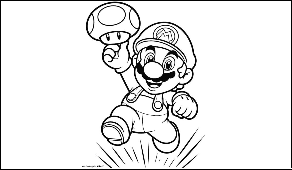 Desenho de Super Mario Bros para imprimir