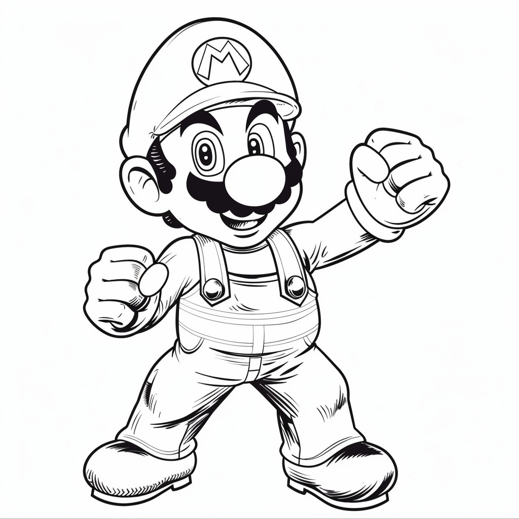 Desenho de Super Mario Bros para imprimir
