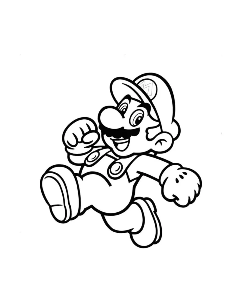 Desenho de Super Mario Bros para imprimir