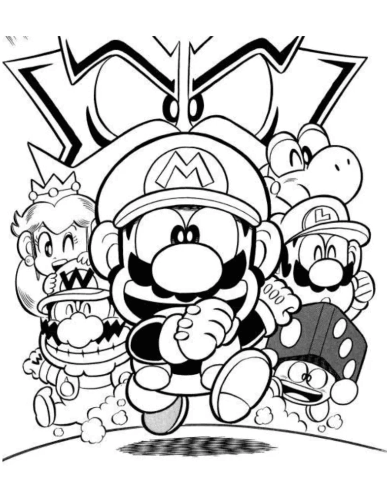 Desenho de Super Mario Bros para imprimir