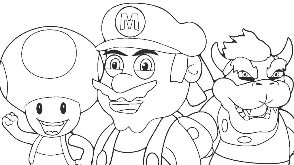 Desenho de Super Mario Bros para imprimir