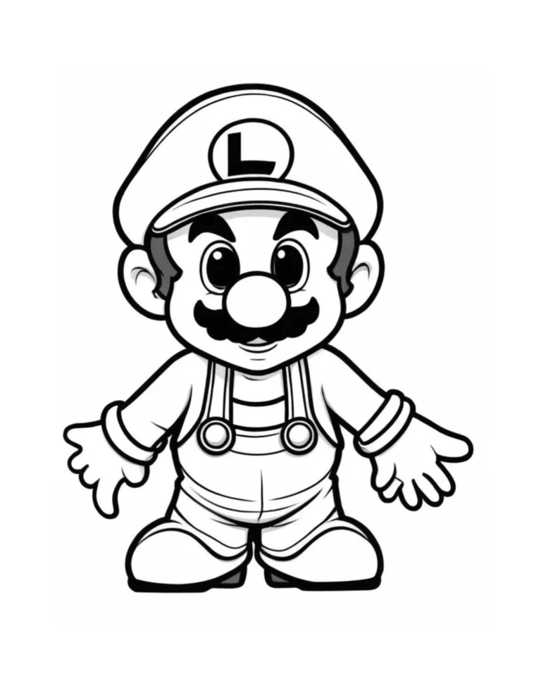 Desenho de Super Mario Bros para imprimir
