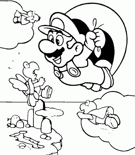 Desenho de Super Mario Bros para imprimir