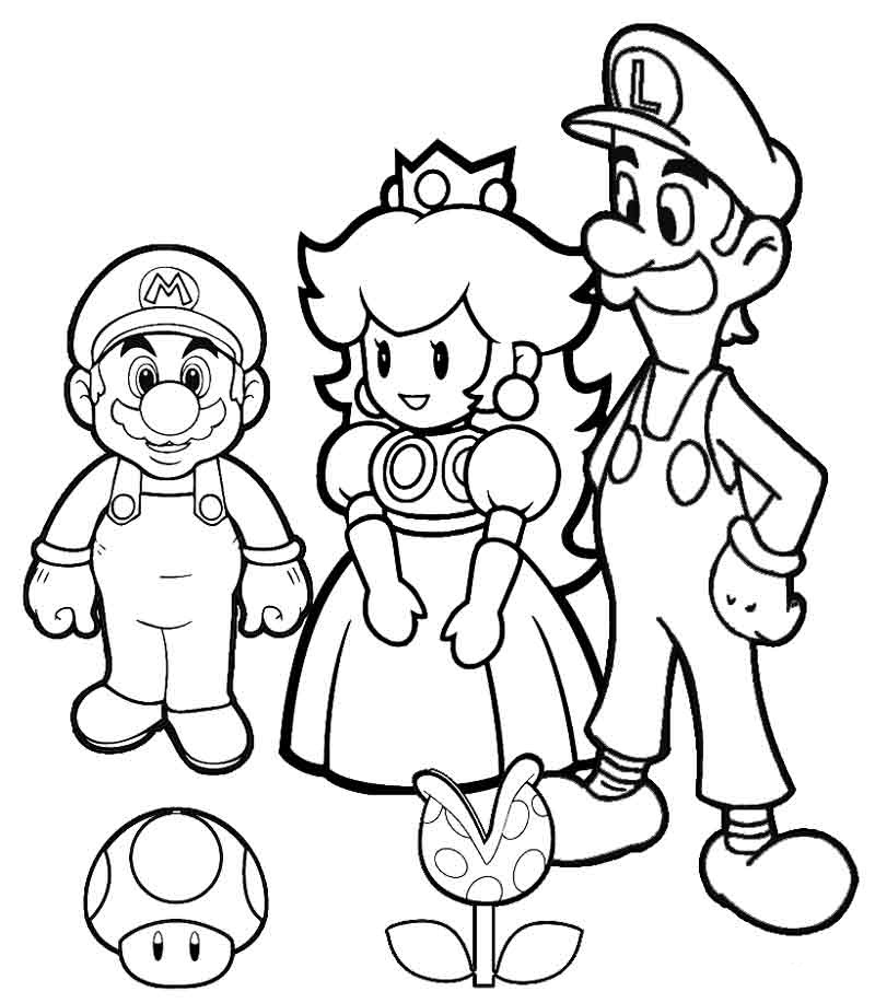 Desenho de Super Mario Bros para imprimir