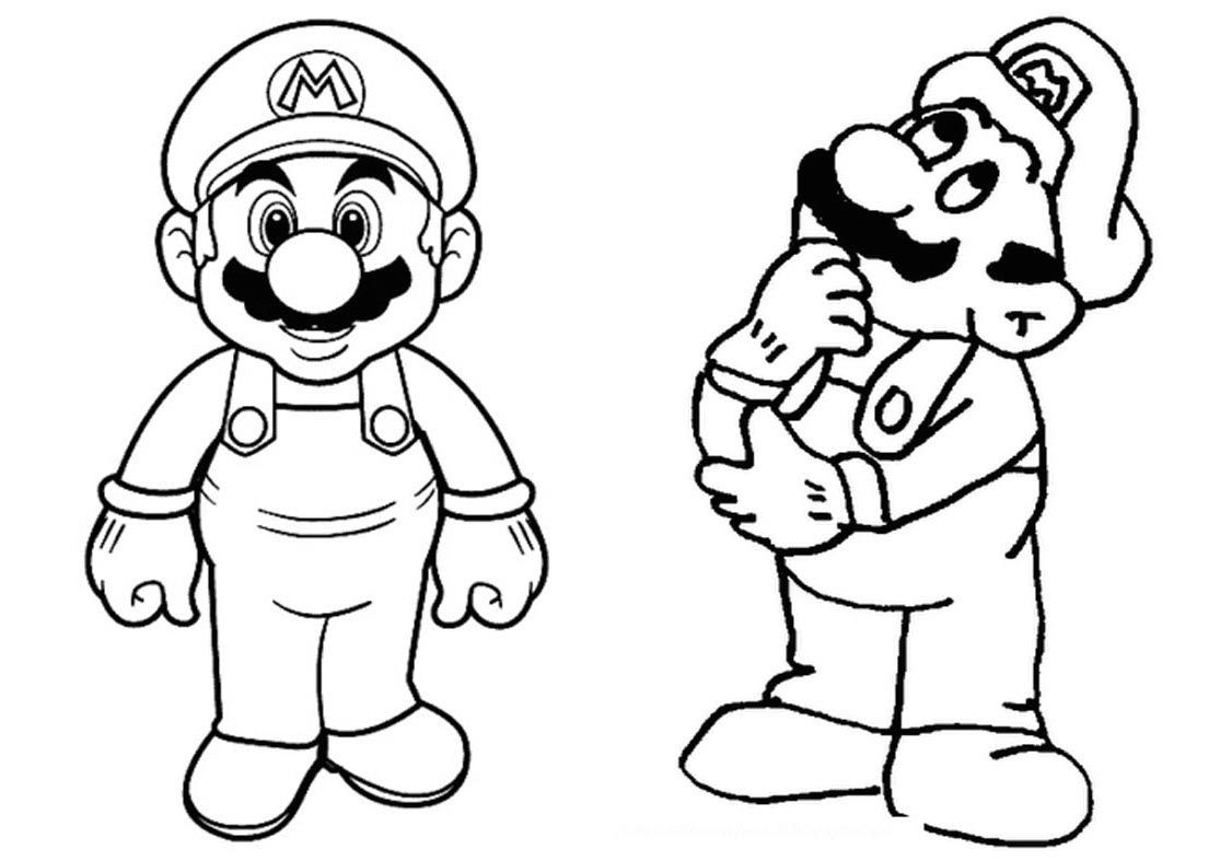 Desenho de Super Mario Bros para imprimir