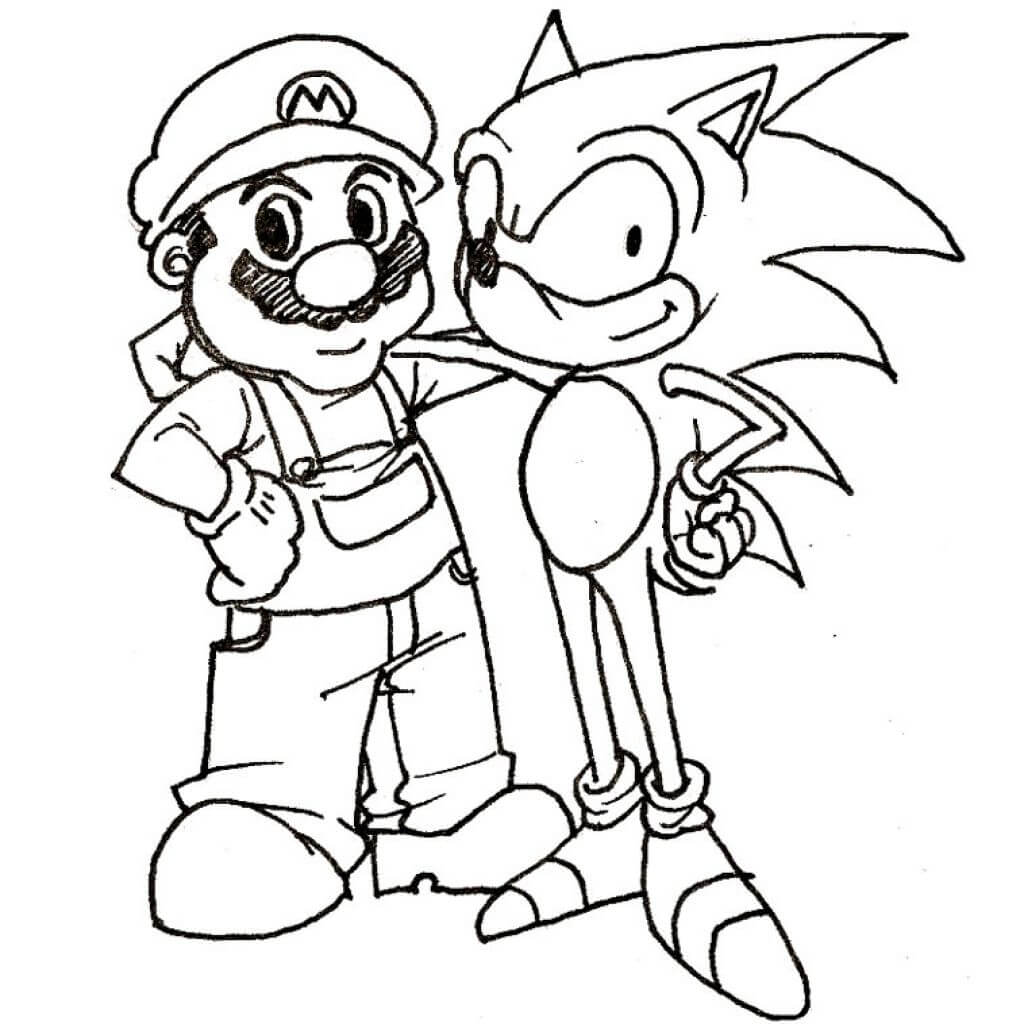 Desenho de Super Mario Bros para imprimir
