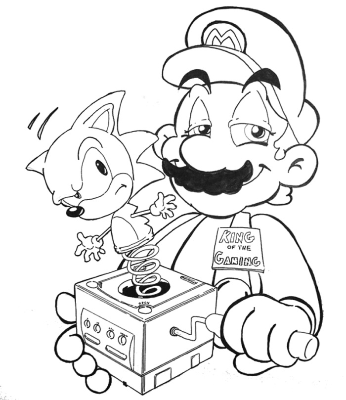 Desenho de Super Mario Bros para imprimir
