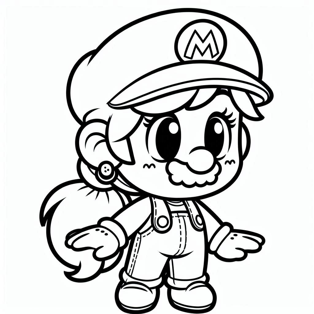 Desenho de Super Mario Bros para imprimir