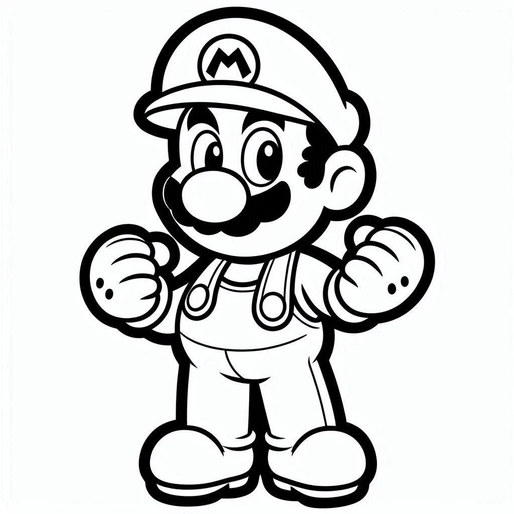 Desenho de Super Mario Bros para imprimir