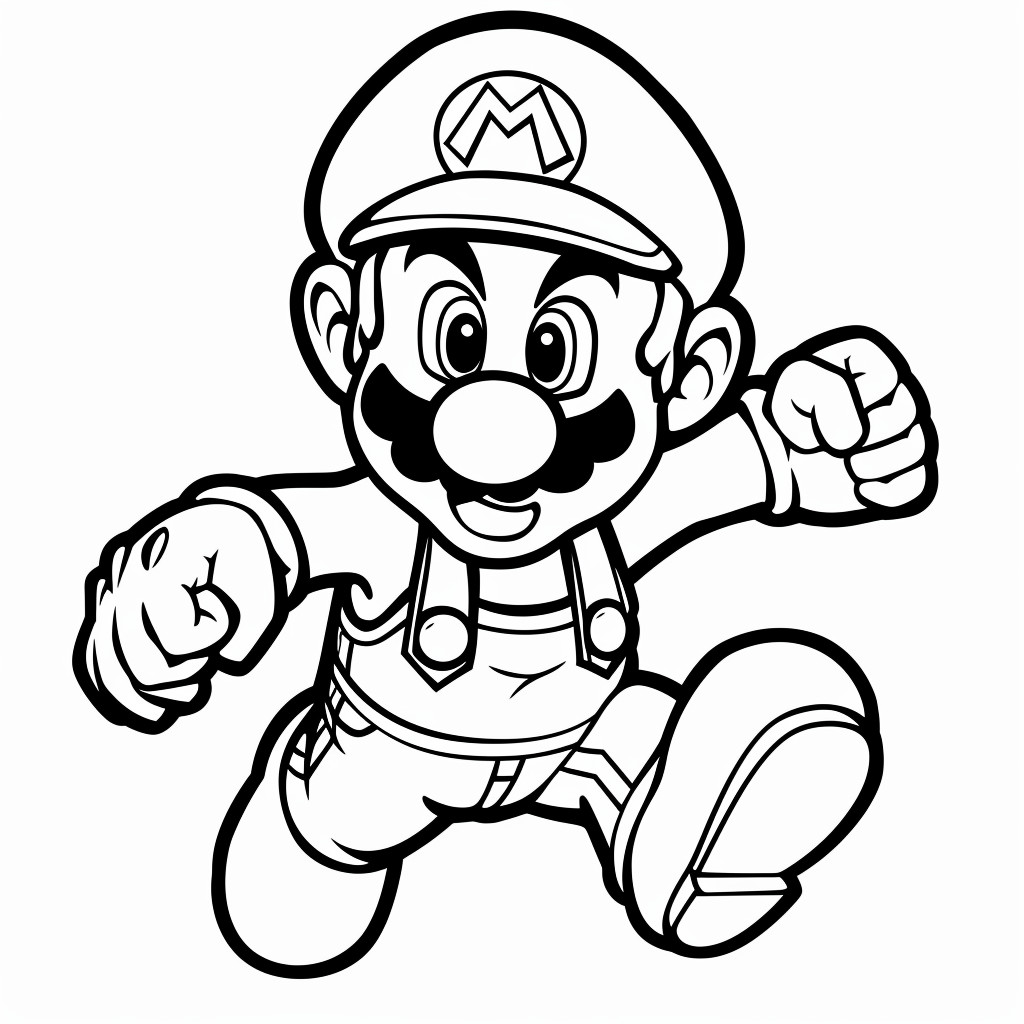Desenho de Super Mario Bros para imprimir