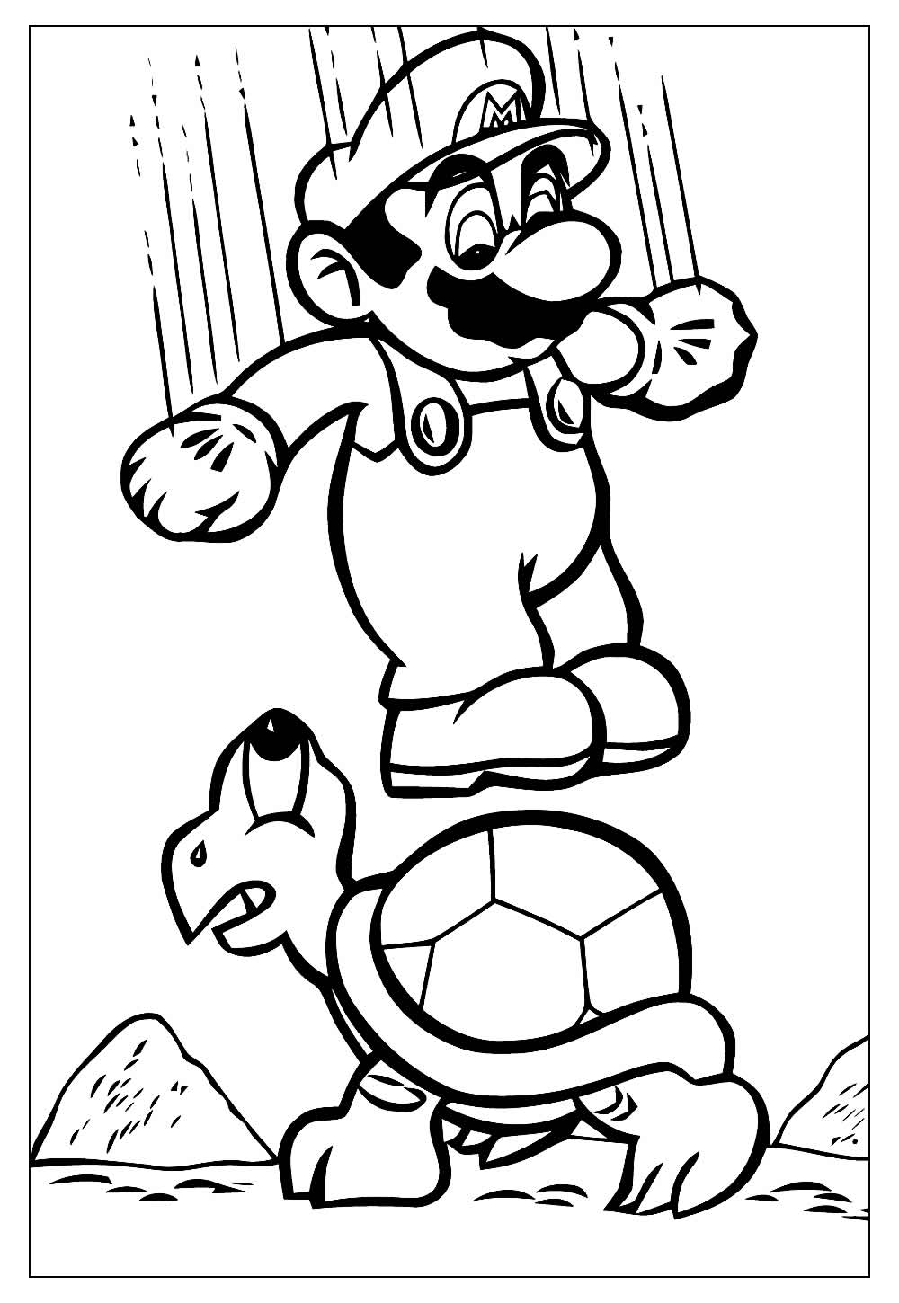 Desenho de Super Mario Bros para imprimir