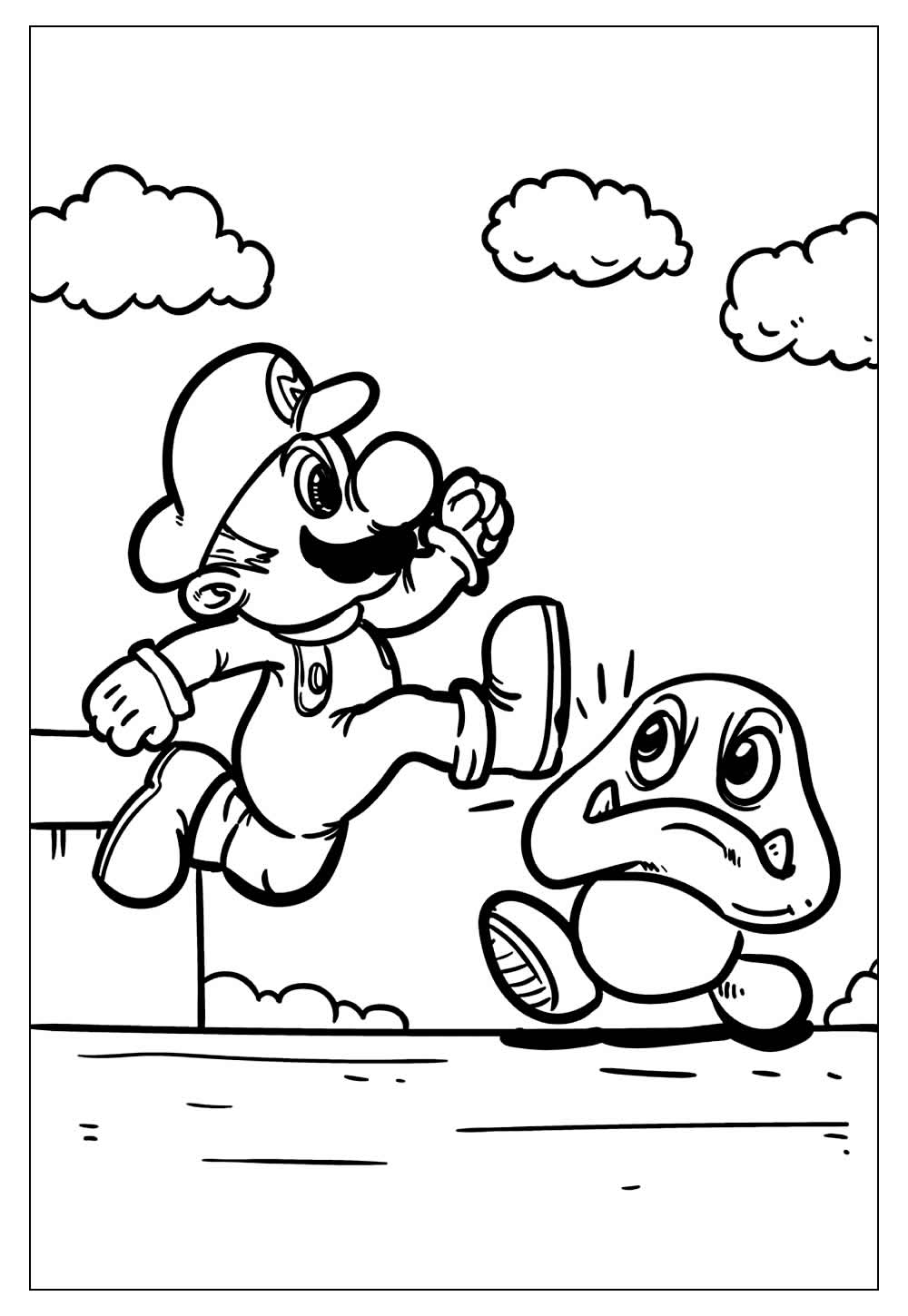 Desenho de Super Mario Bros para imprimir