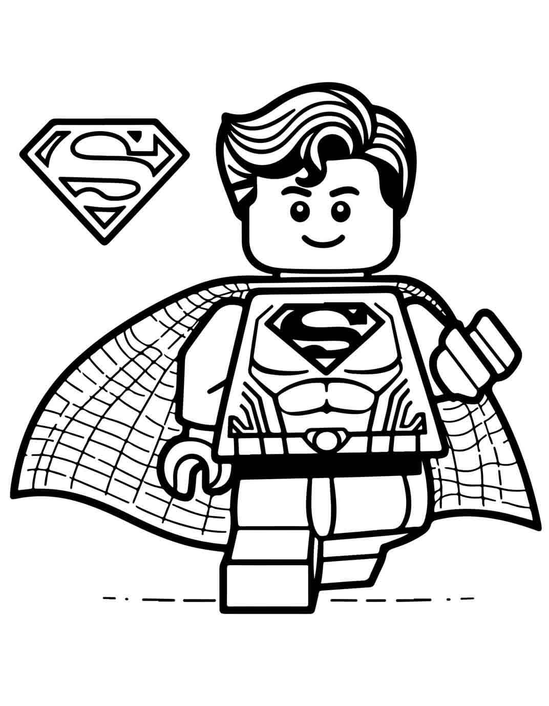 Desenho de Superman (Super-Homem) para imprimir