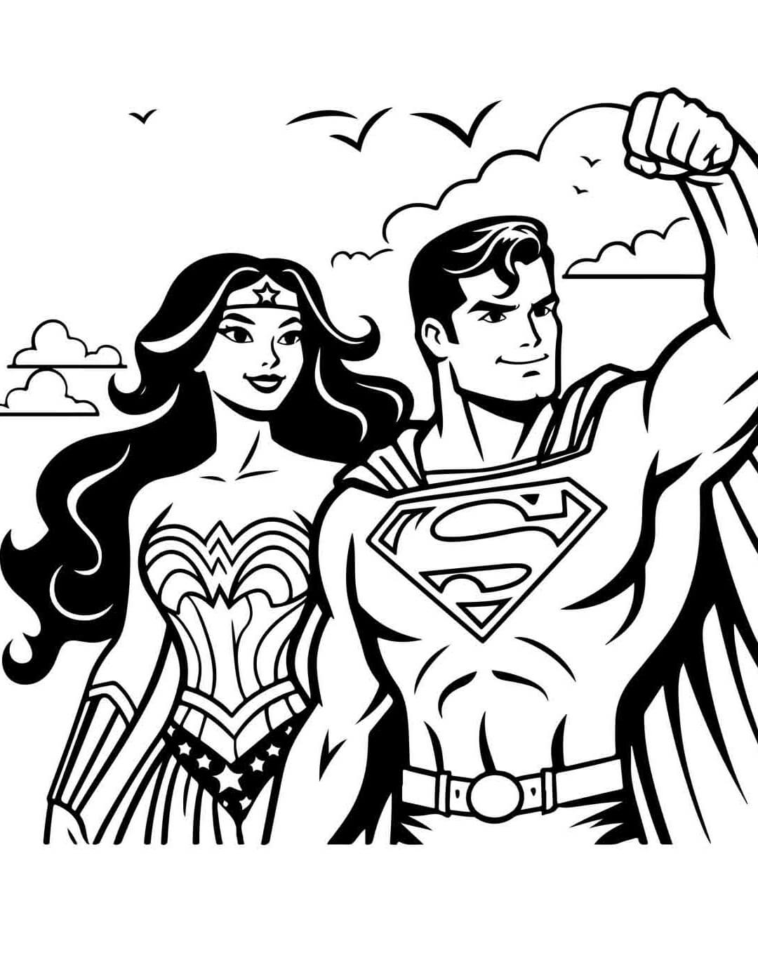 Desenho de Superman (Super-Homem) para imprimir