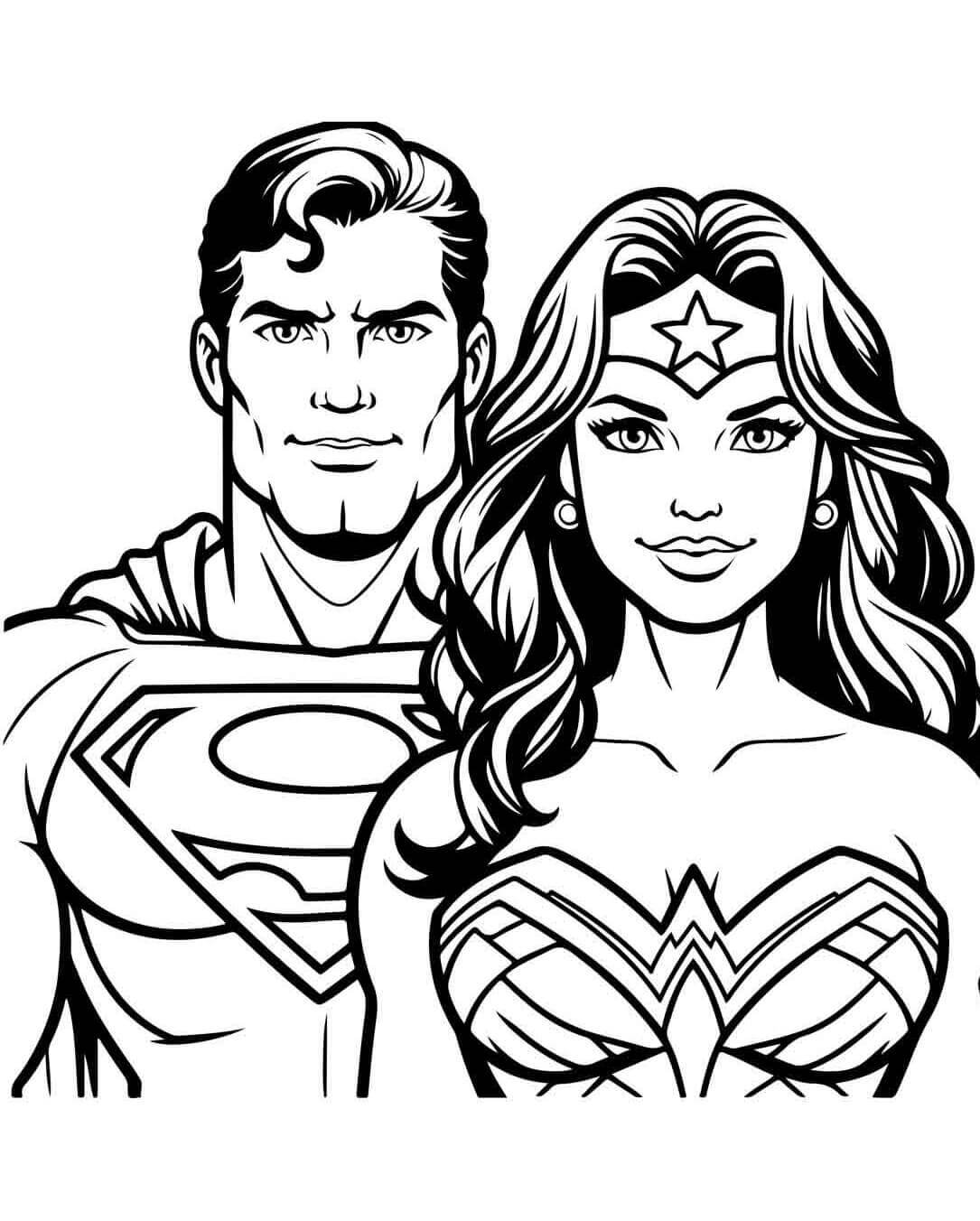 Desenho de Superman (Super-Homem) para imprimir