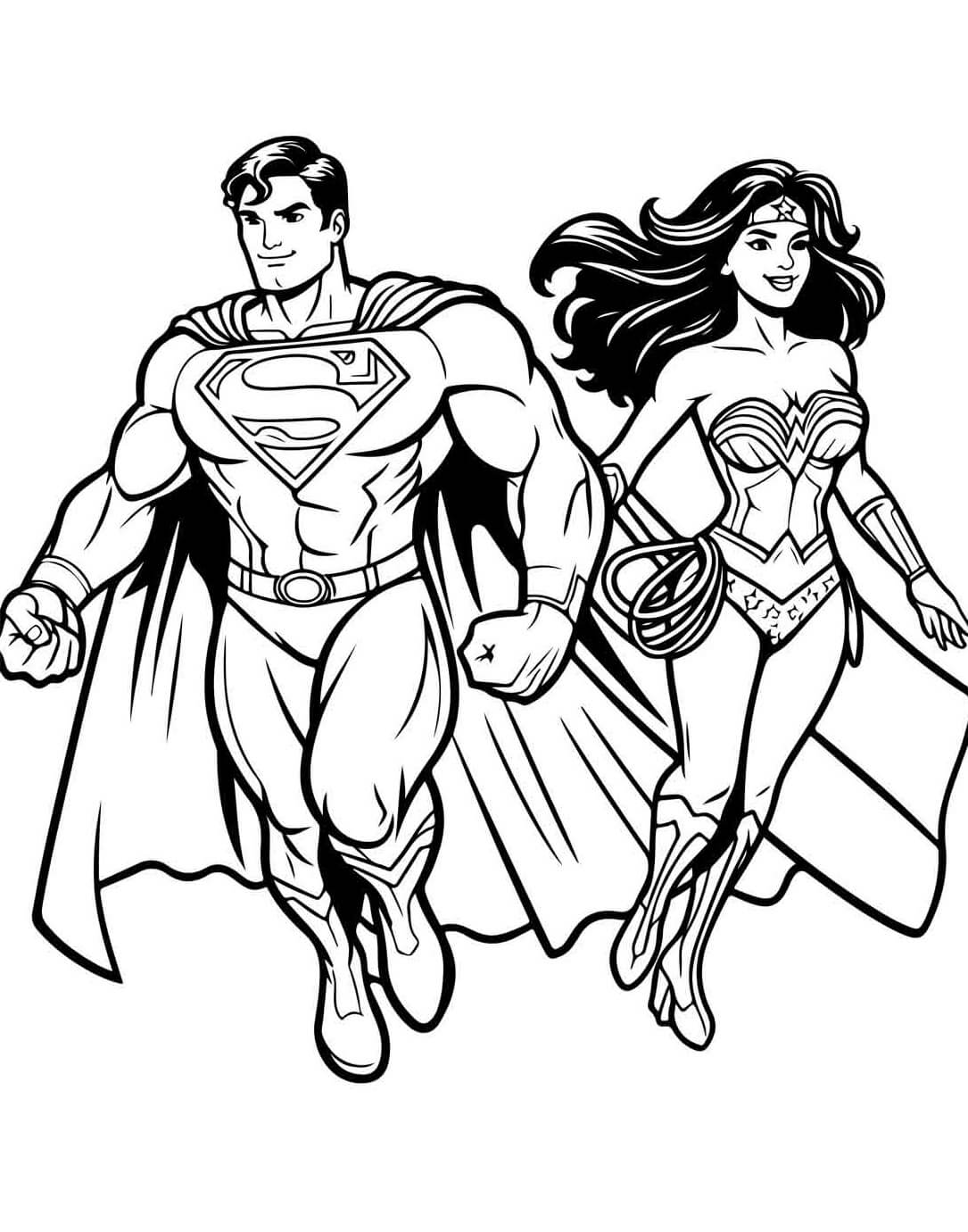 Desenho de Superman (Super-Homem) para imprimir