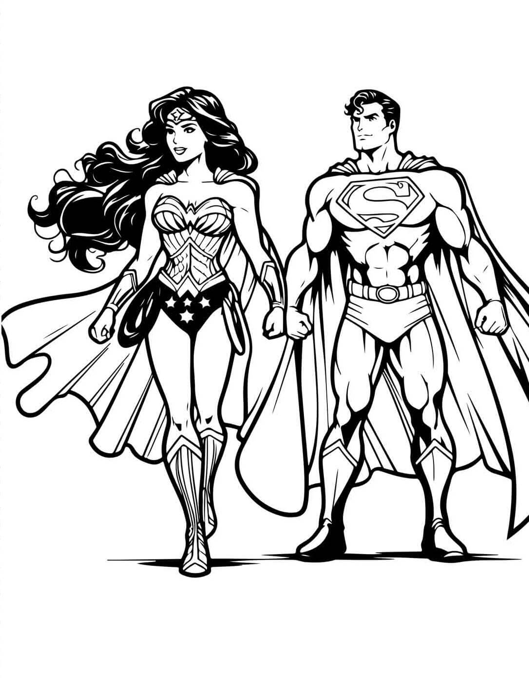 Desenho de Superman (Super-Homem) para imprimir