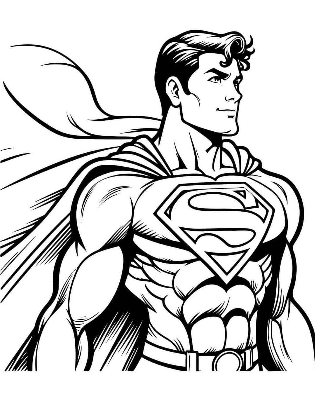 Desenho de Superman (Super-Homem) para imprimir
