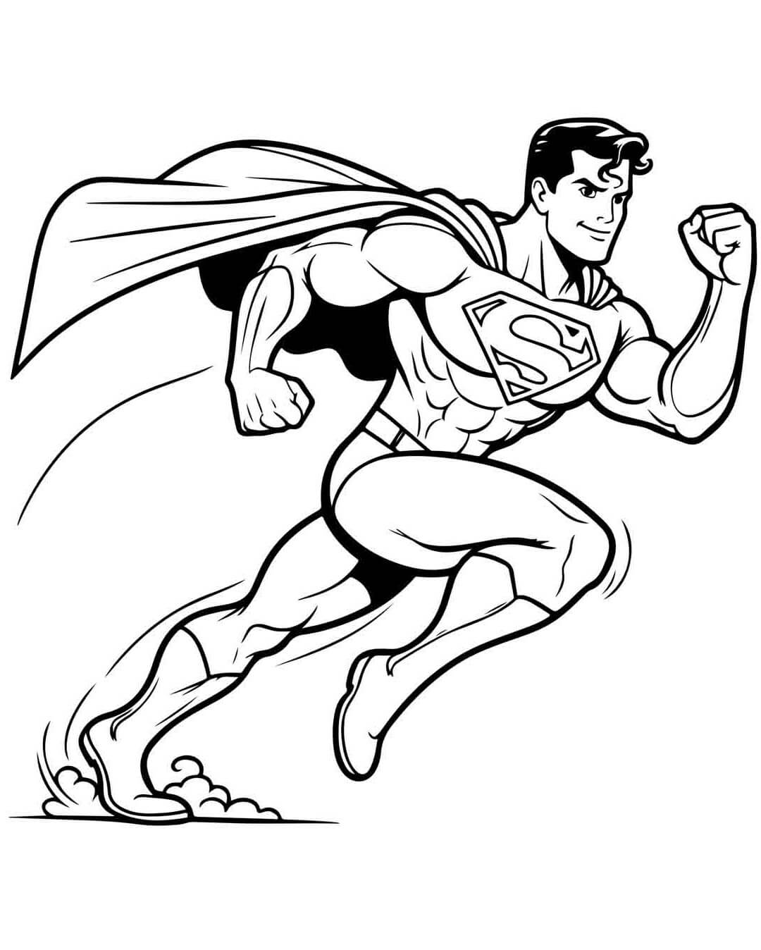 Desenho de Superman (Super-Homem) para imprimir