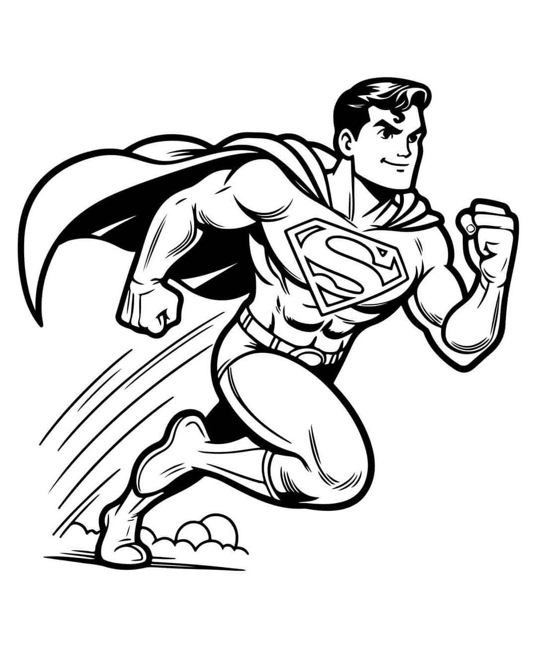 Desenho de Superman (Super-Homem) para imprimir