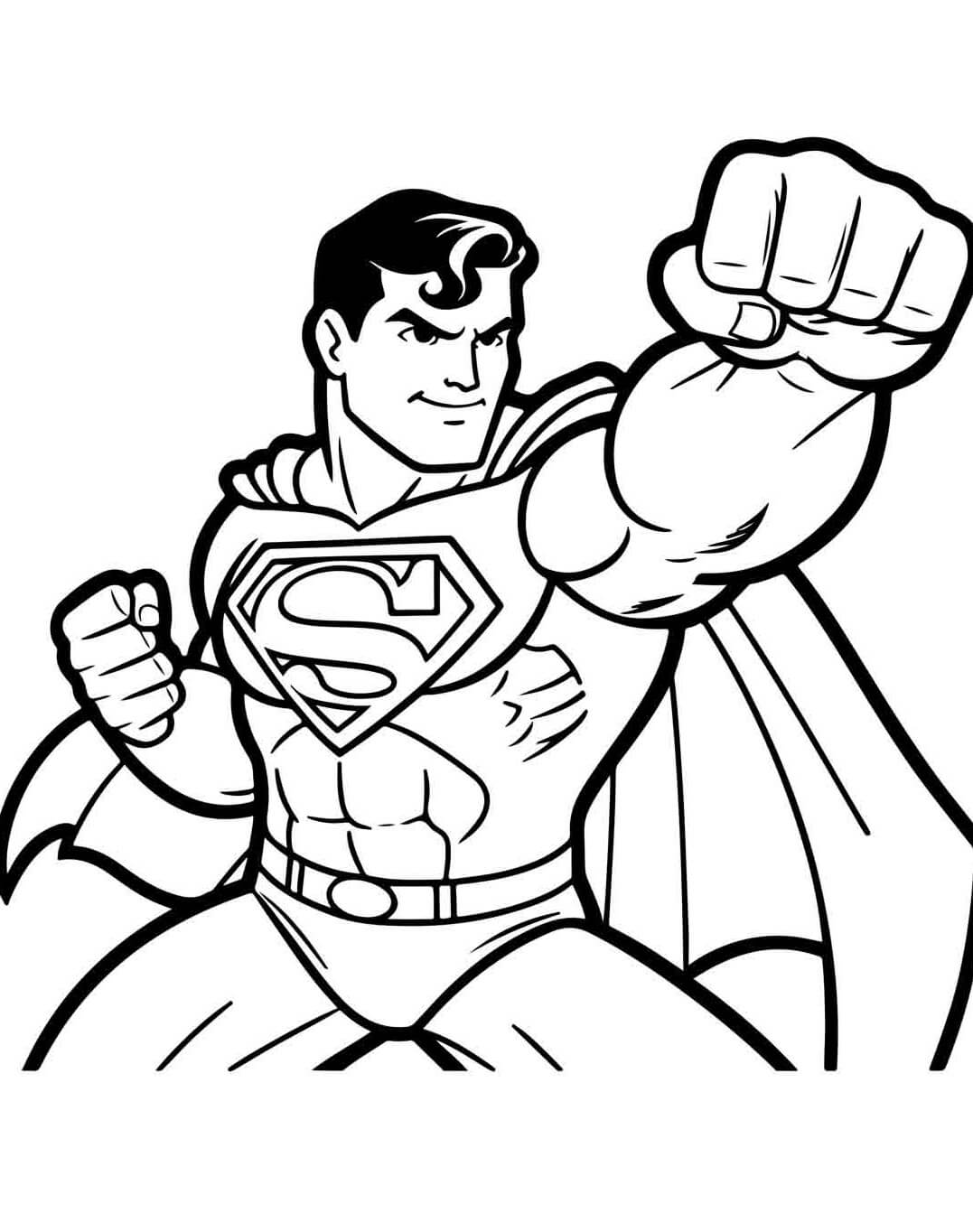 Desenho de Superman (Super-Homem) para imprimir