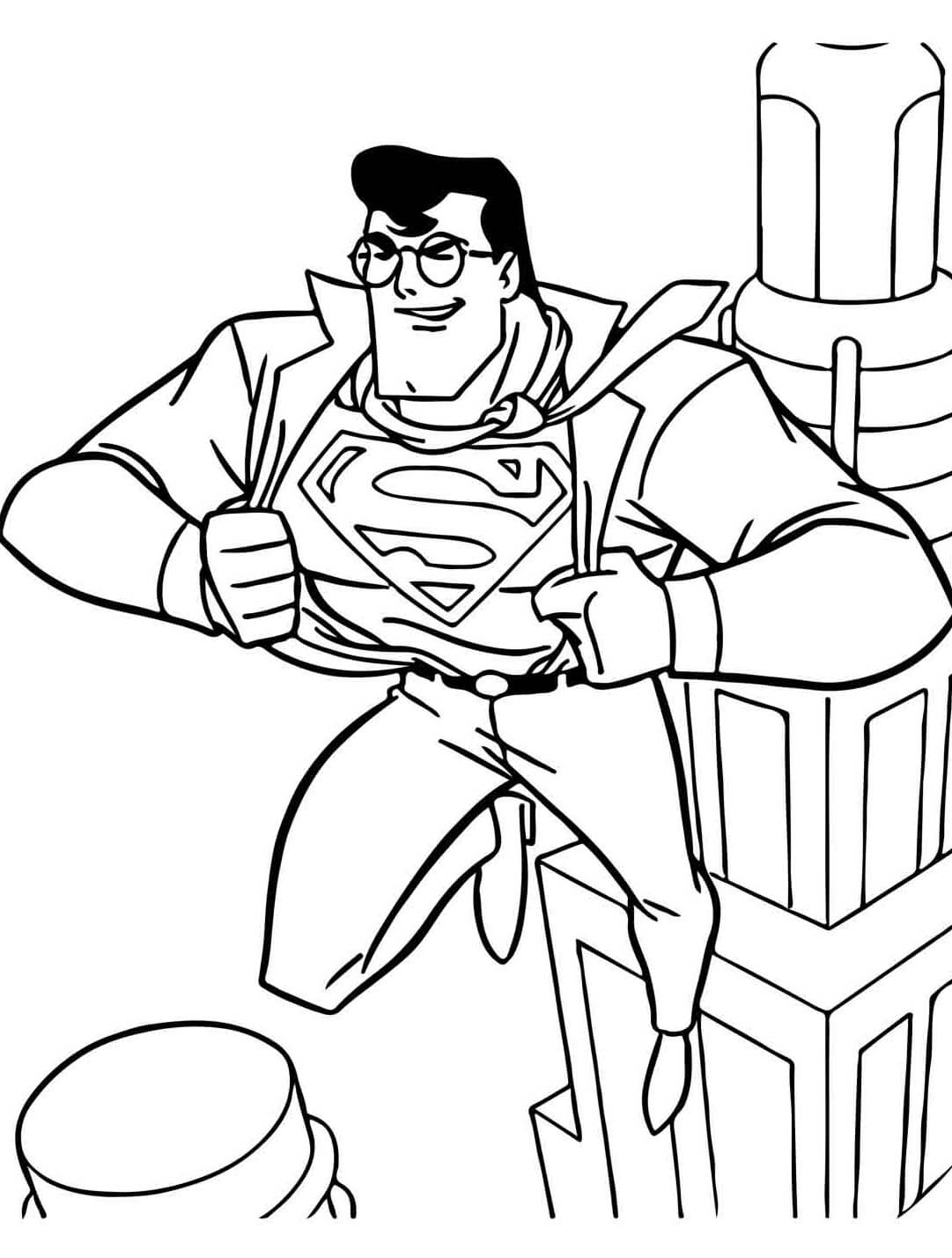Desenho de Superman (Super-Homem) para imprimir
