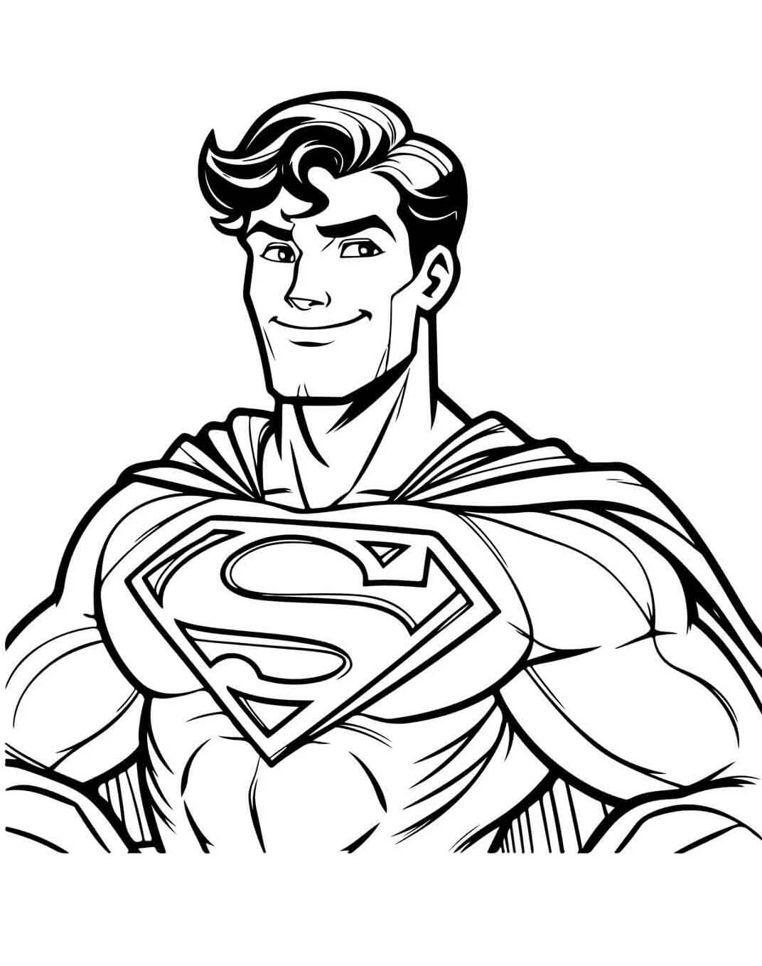 Desenho de Superman (Super-Homem) para imprimir