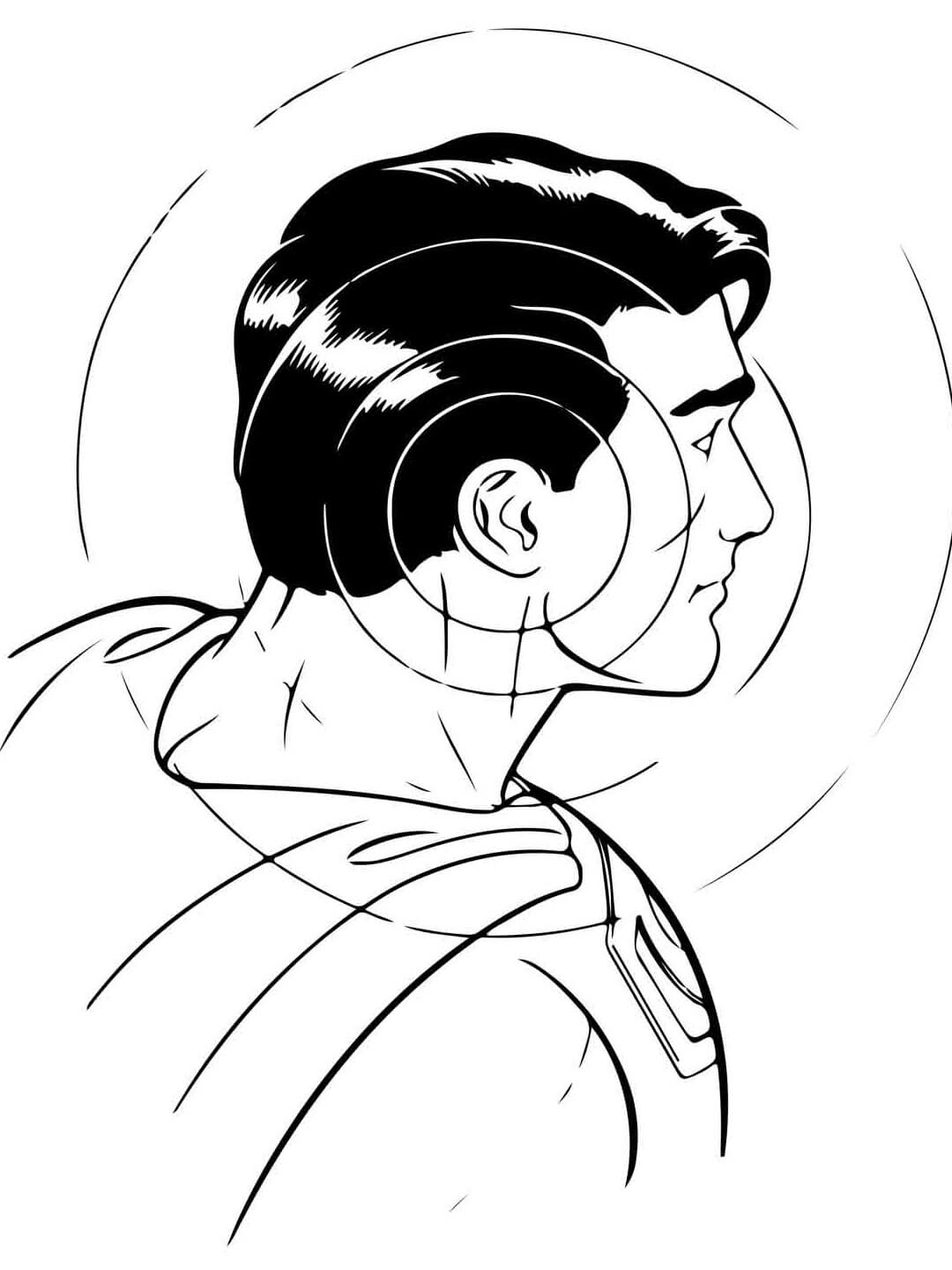 Desenho de Superman (Super-Homem) para imprimir