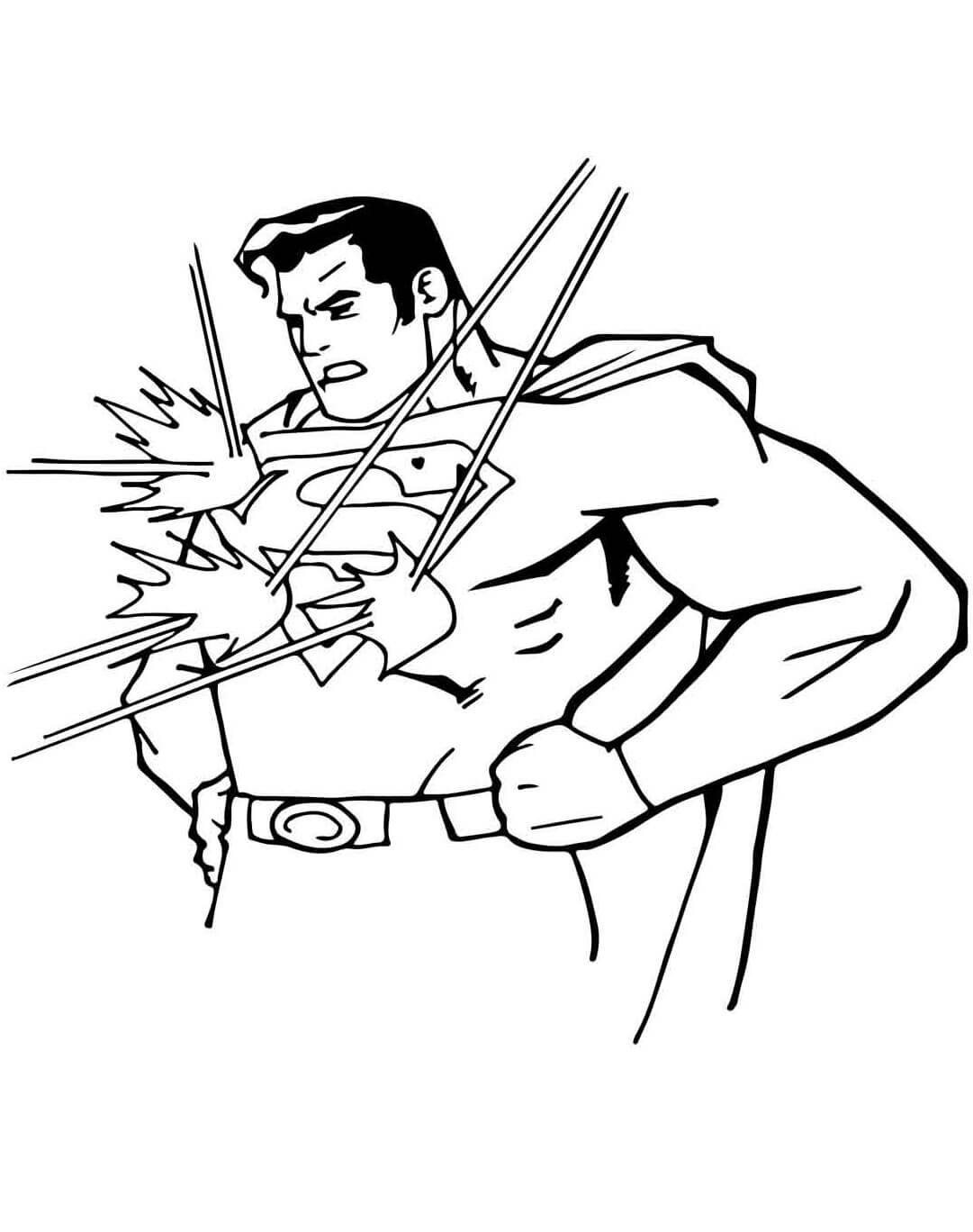 Desenho de Superman (Super-Homem) para imprimir