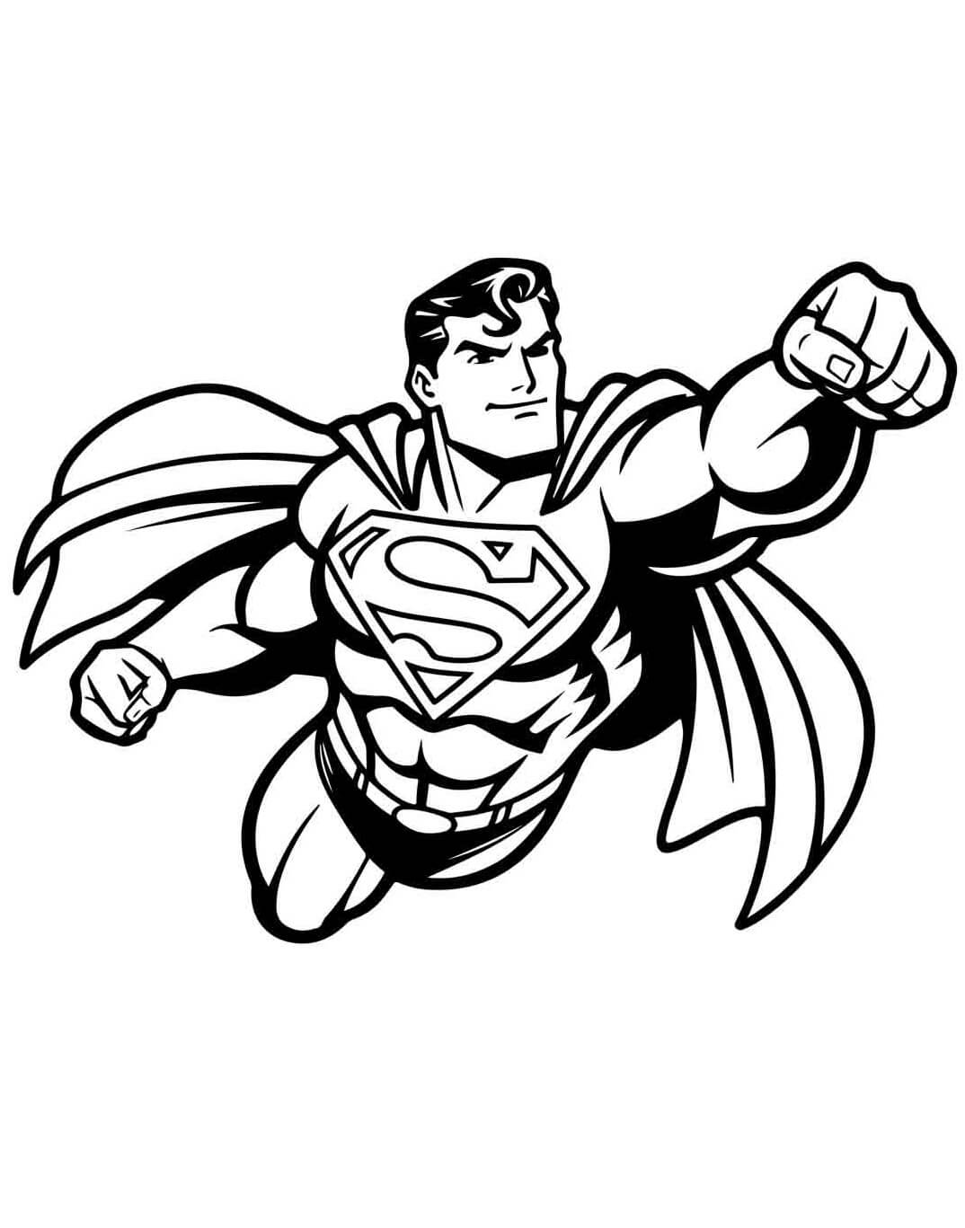 Desenho de Superman (Super-Homem) para imprimir