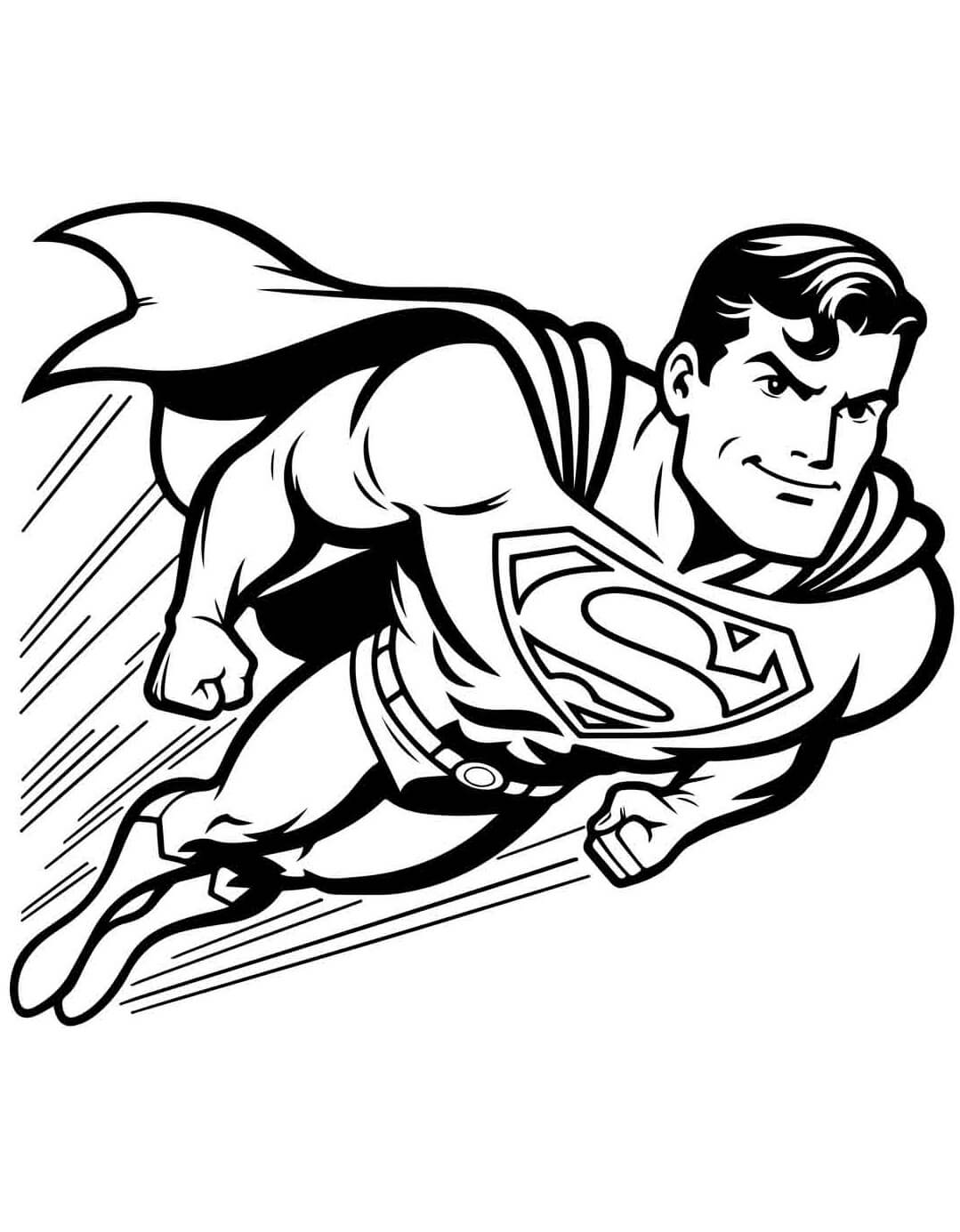 Desenho de Superman (Super-Homem) para imprimir