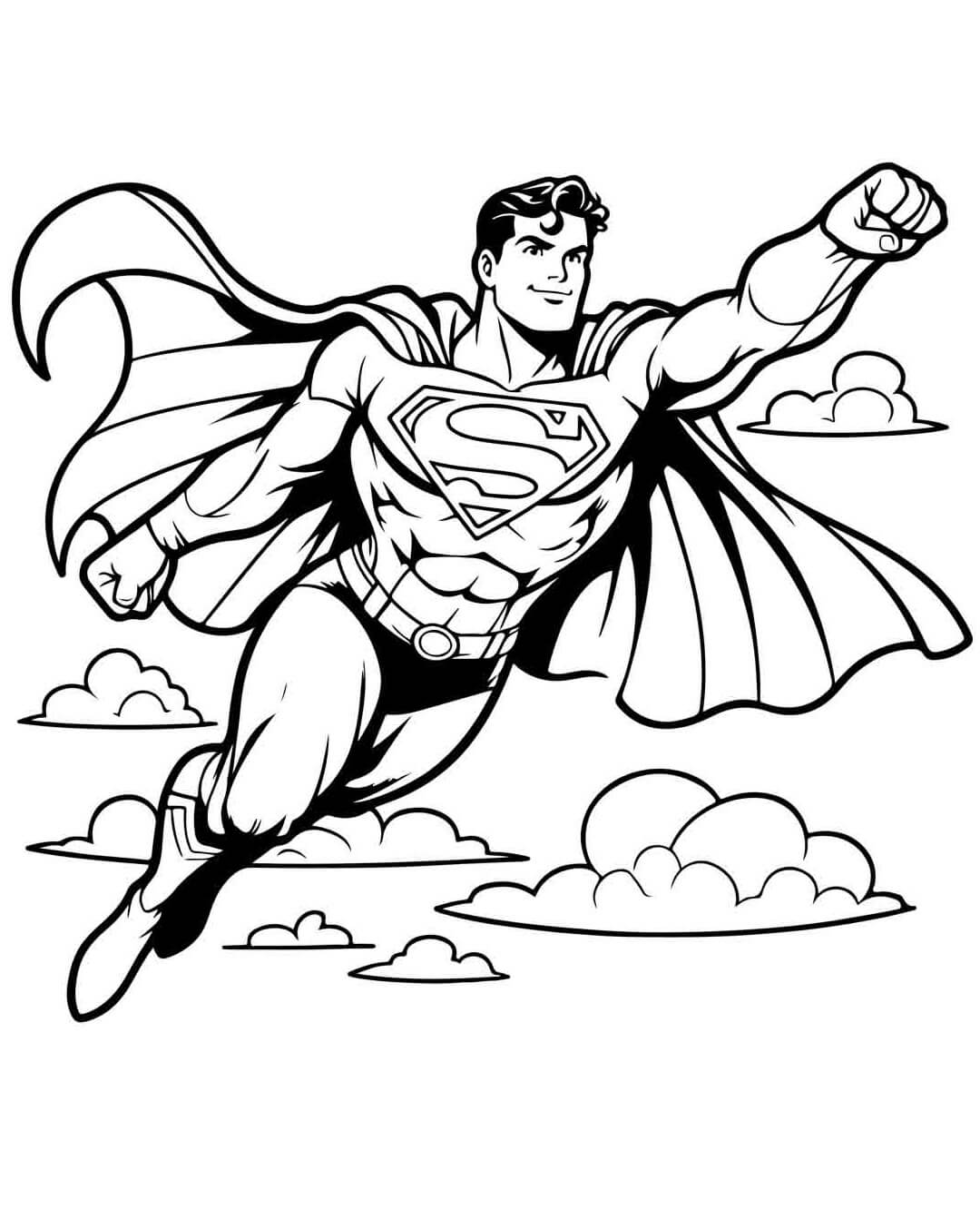 Desenho de Superman (Super-Homem) para imprimir