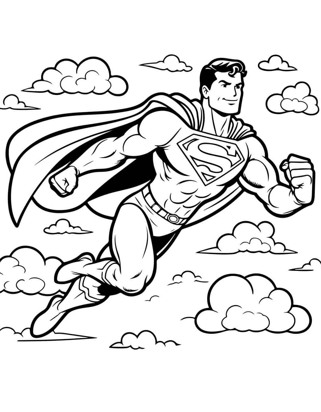 Desenho de Superman (Super-Homem) para imprimir