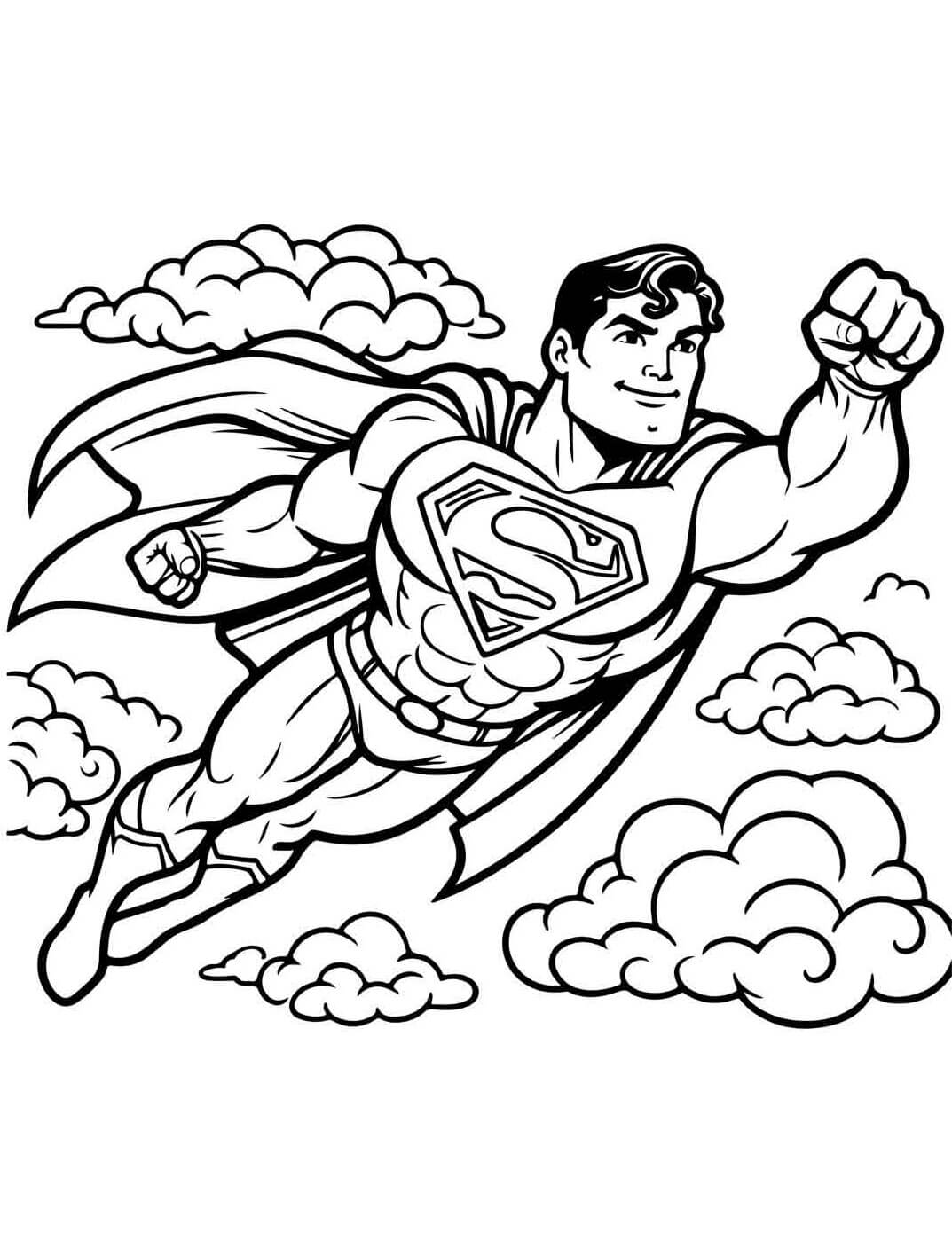 Desenho de Superman (Super-Homem) para imprimir