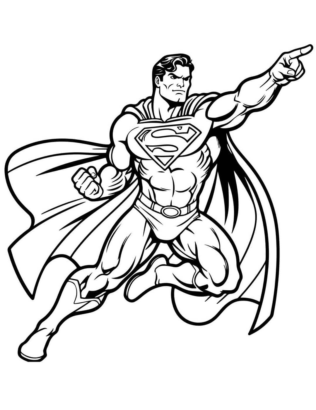 Desenho de Superman (Super-Homem) para imprimir