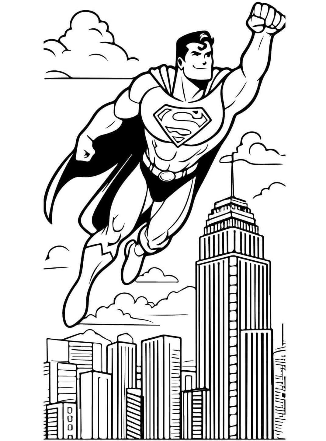 Desenho de Superman (Super-Homem) para imprimir