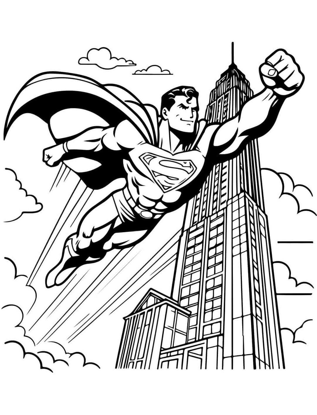 Desenho de Superman (Super-Homem) para imprimir