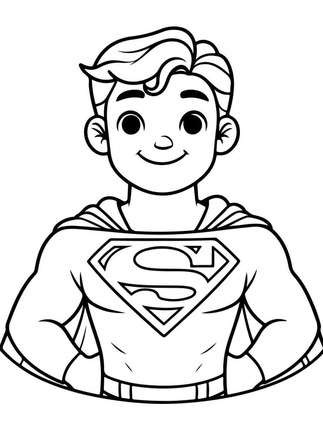 Desenho de Superman (Super-Homem) para imprimir