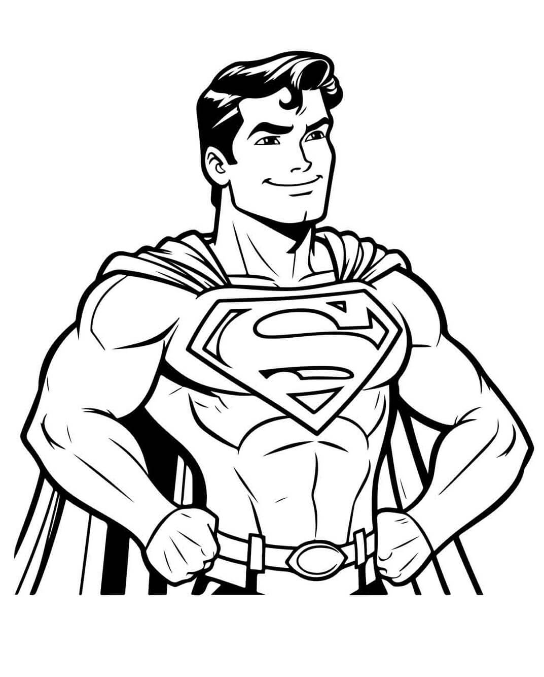Desenho de Superman (Super-Homem) para imprimir