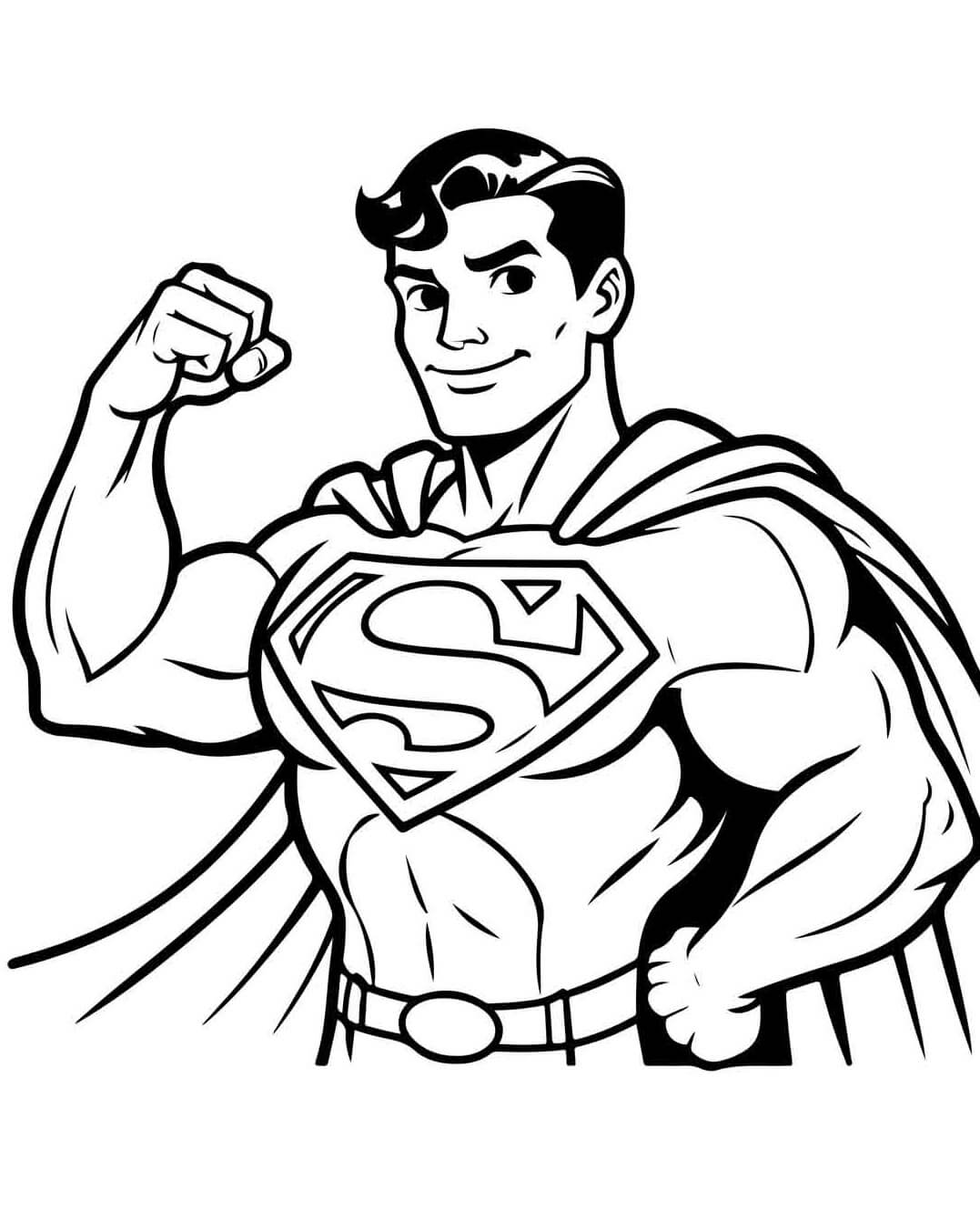 Desenho de Superman (Super-Homem) para imprimir
