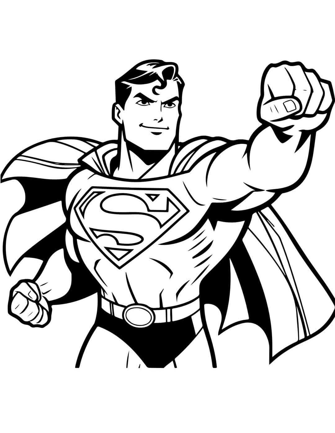 Desenho de Superman (Super-Homem) para imprimir