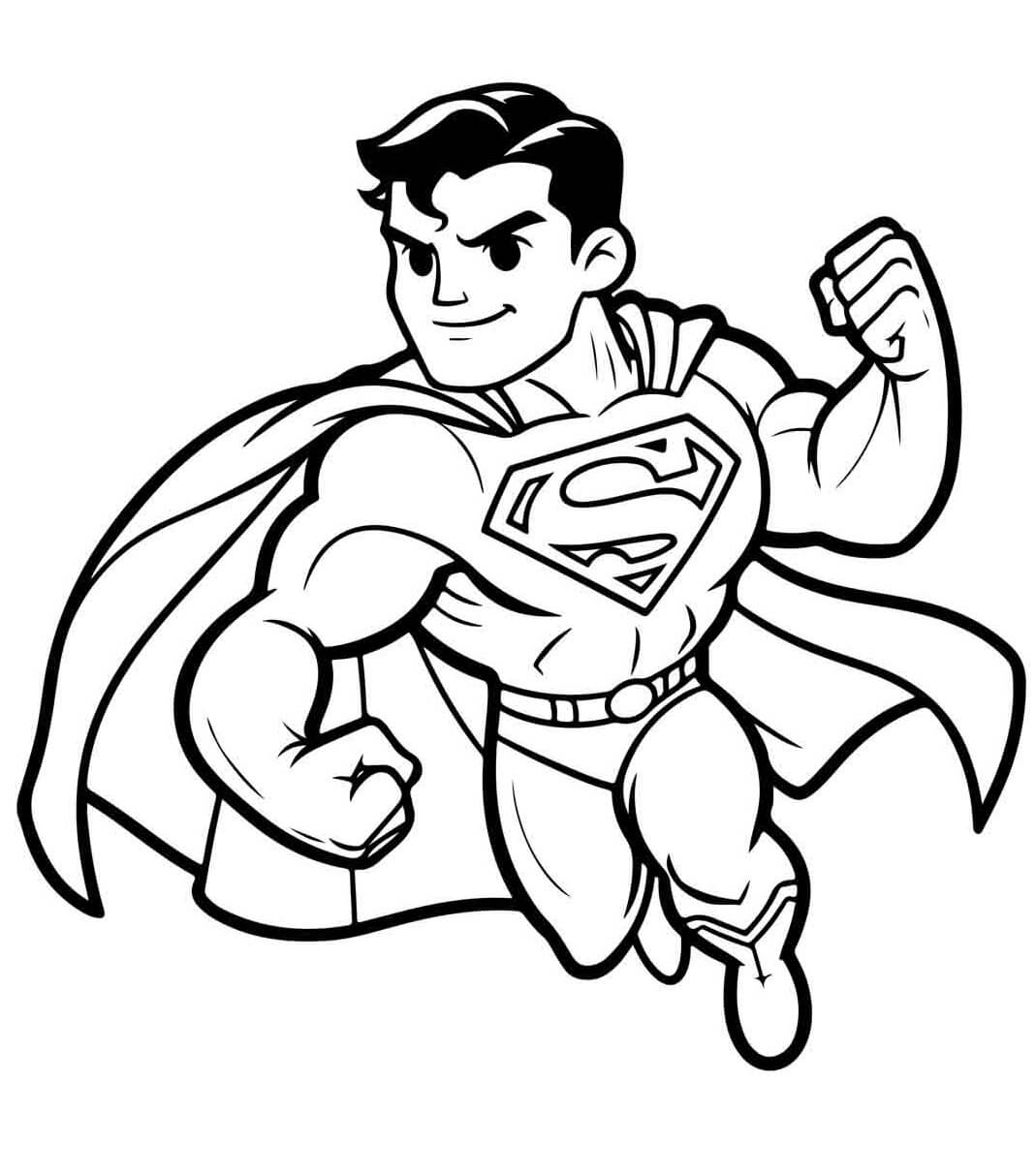 Desenho de Superman (Super-Homem) para imprimir