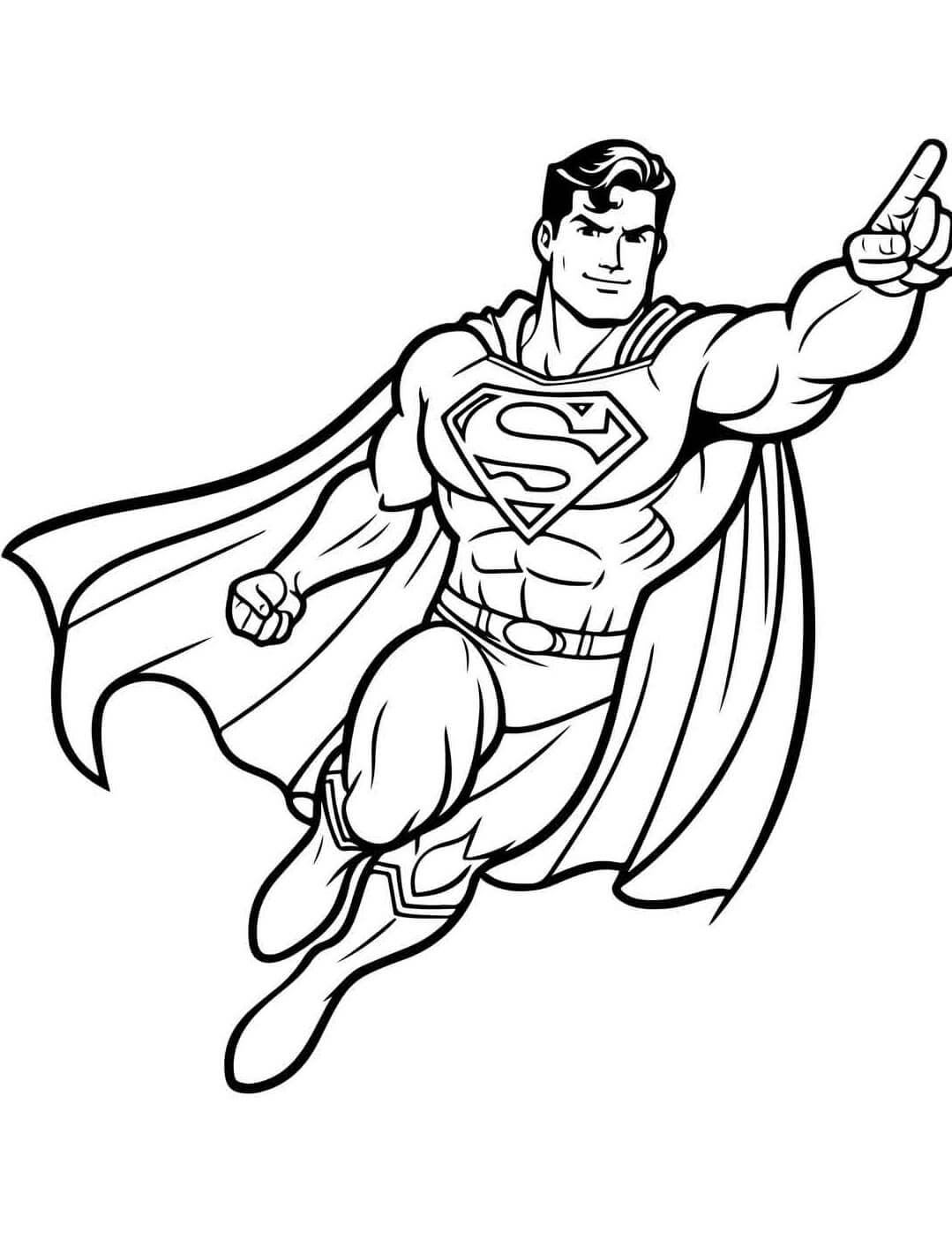 Desenho de Superman (Super-Homem) para imprimir