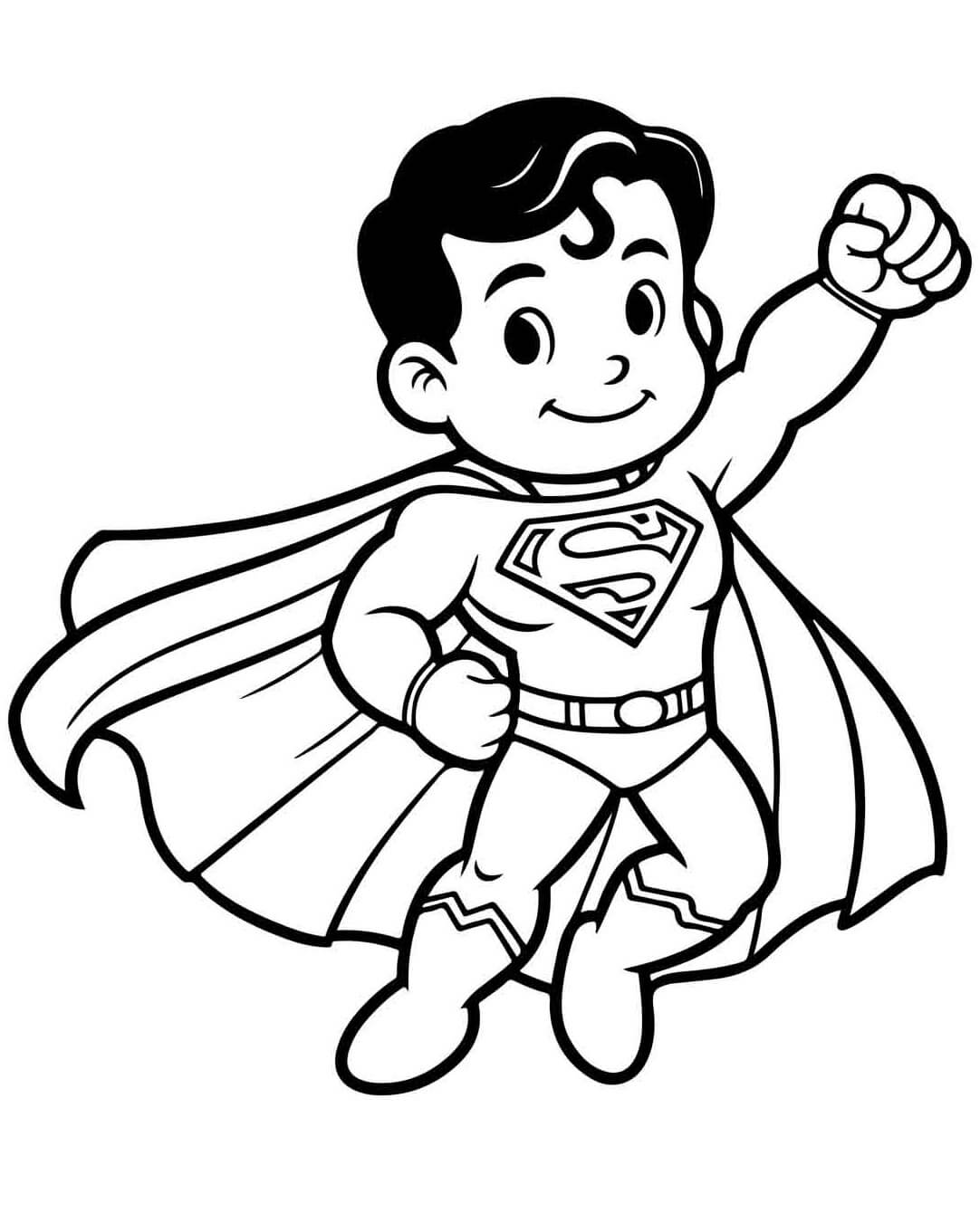Desenho de Superman (Super-Homem) para imprimir