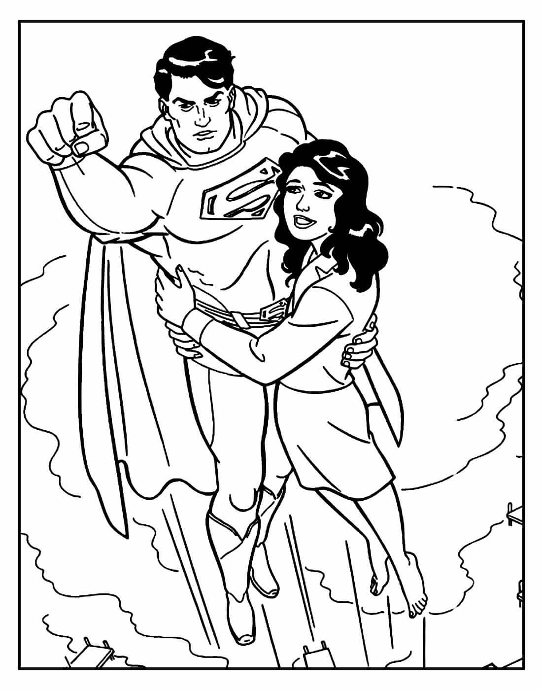 Desenho de Superman (Super-Homem) para imprimir
