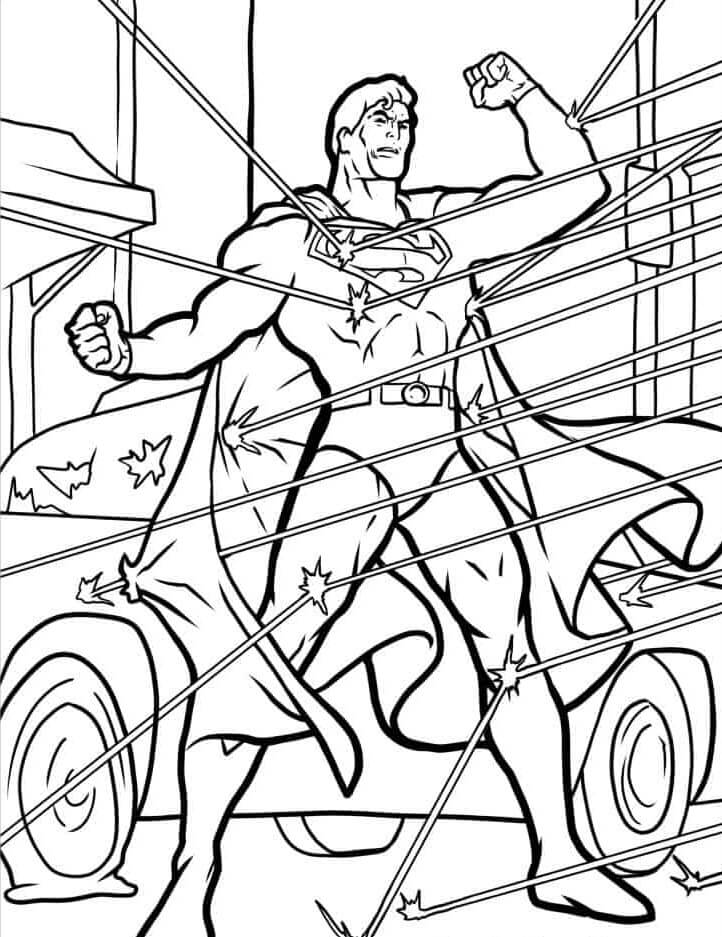 Desenho de Superman (Super-Homem) para imprimir