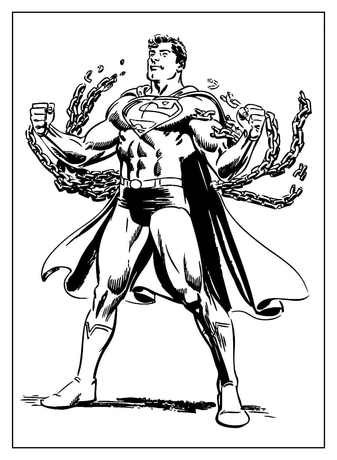 Desenho de Superman (Super-Homem) para imprimir