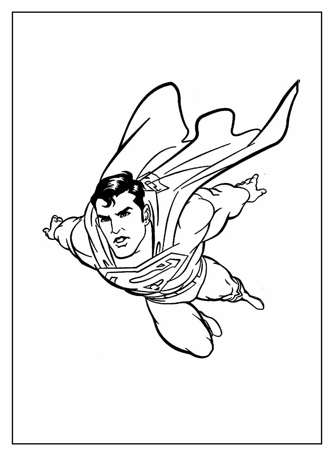 Desenho de Superman (Super-Homem) para imprimir