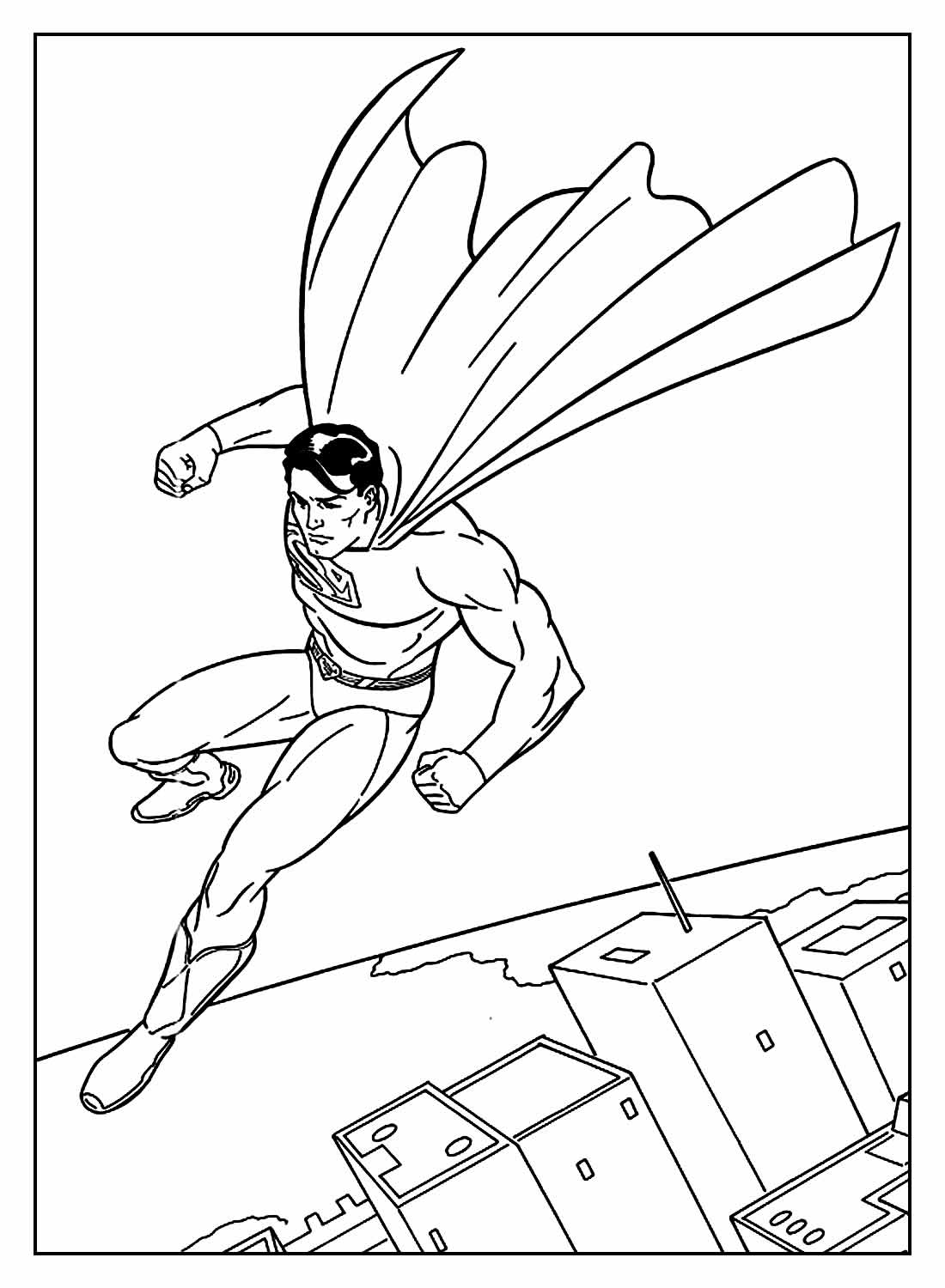Desenho de Superman (Super-Homem) para imprimir